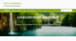 Desktop Screenshot of gerincambulancia.hu